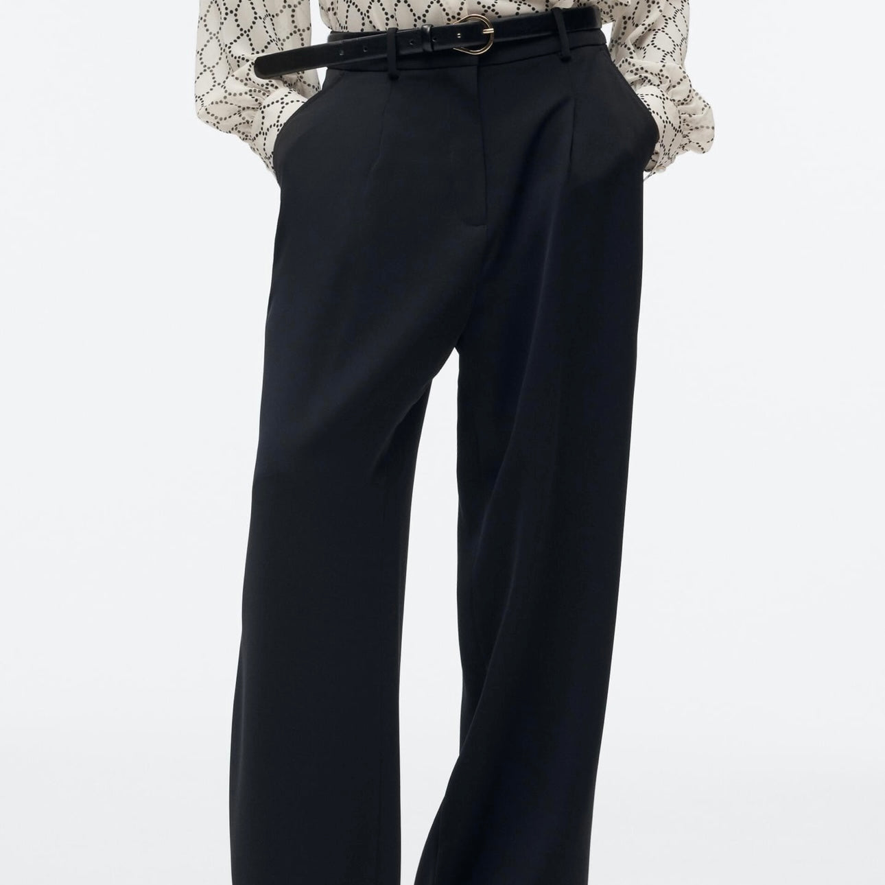 Pantalón pinzas wide leg