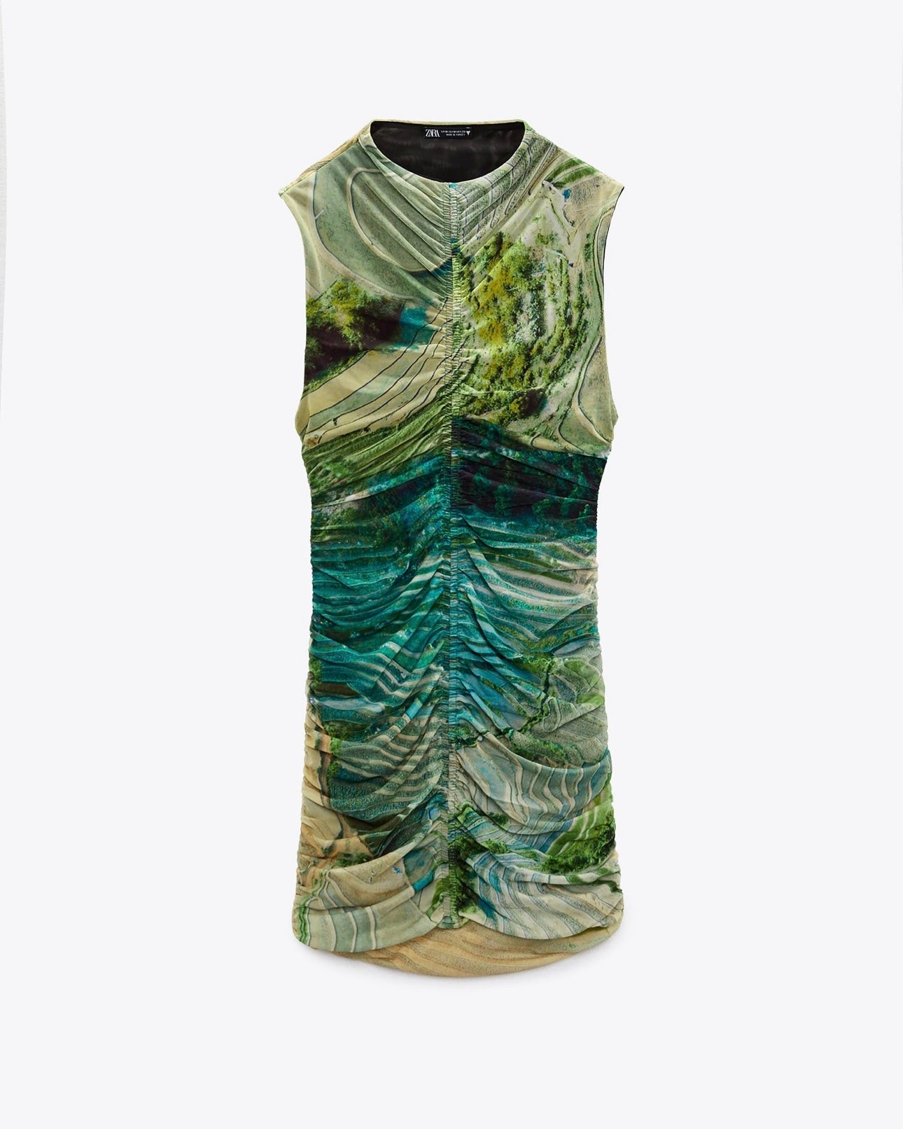 Vestido tul estampado multicolor