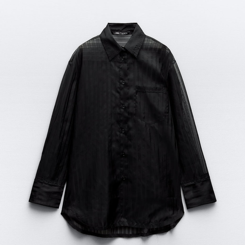 Camisa oversize organza
