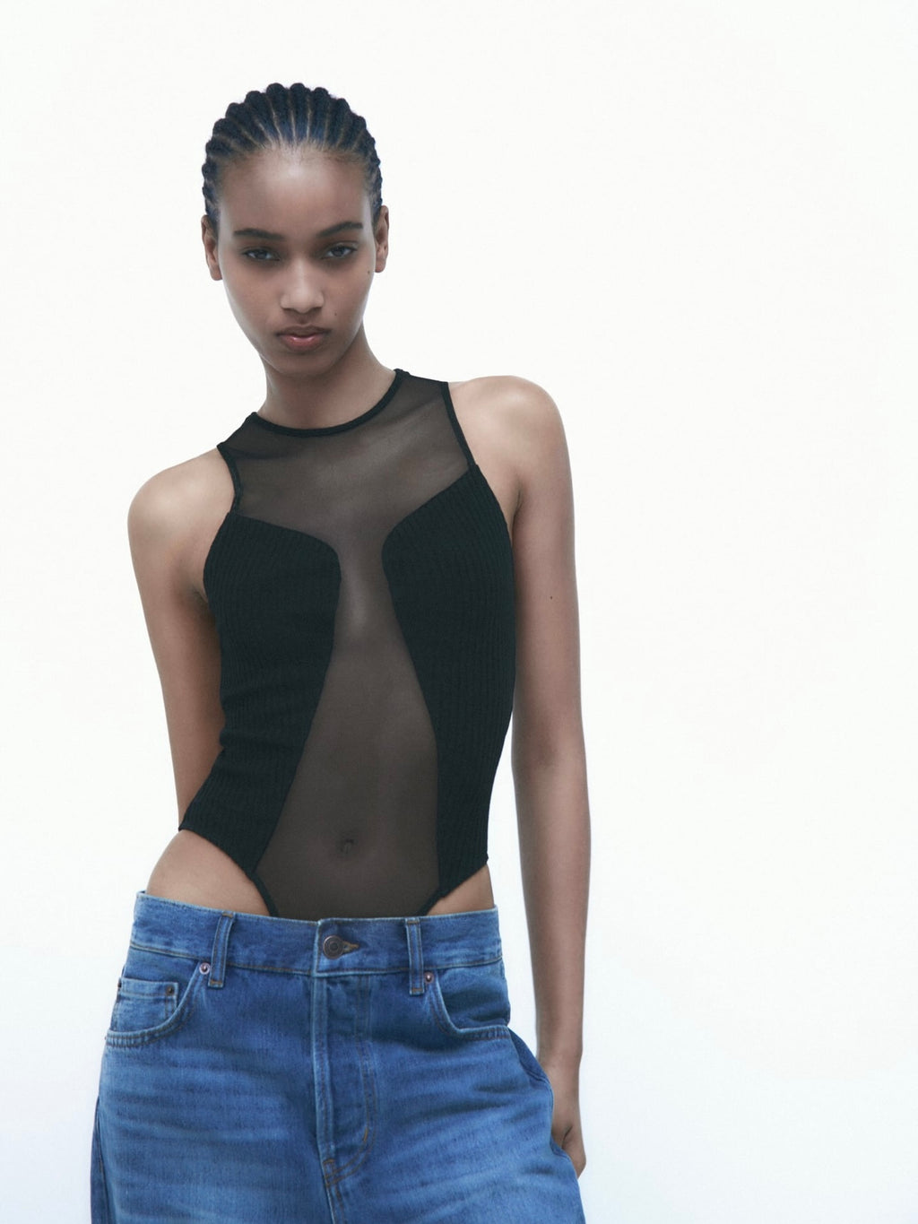 Body combinado con tul