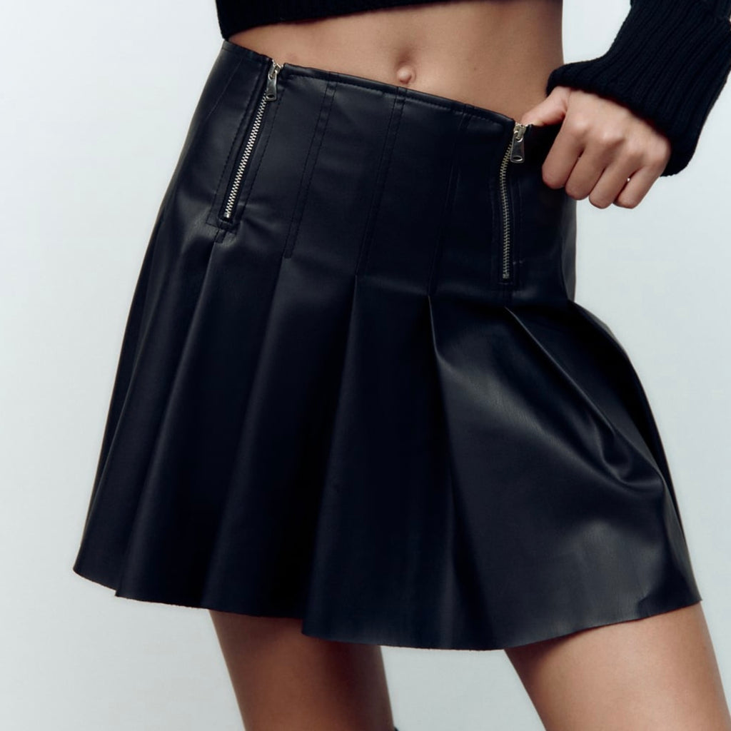 Falda tablas efecto piel