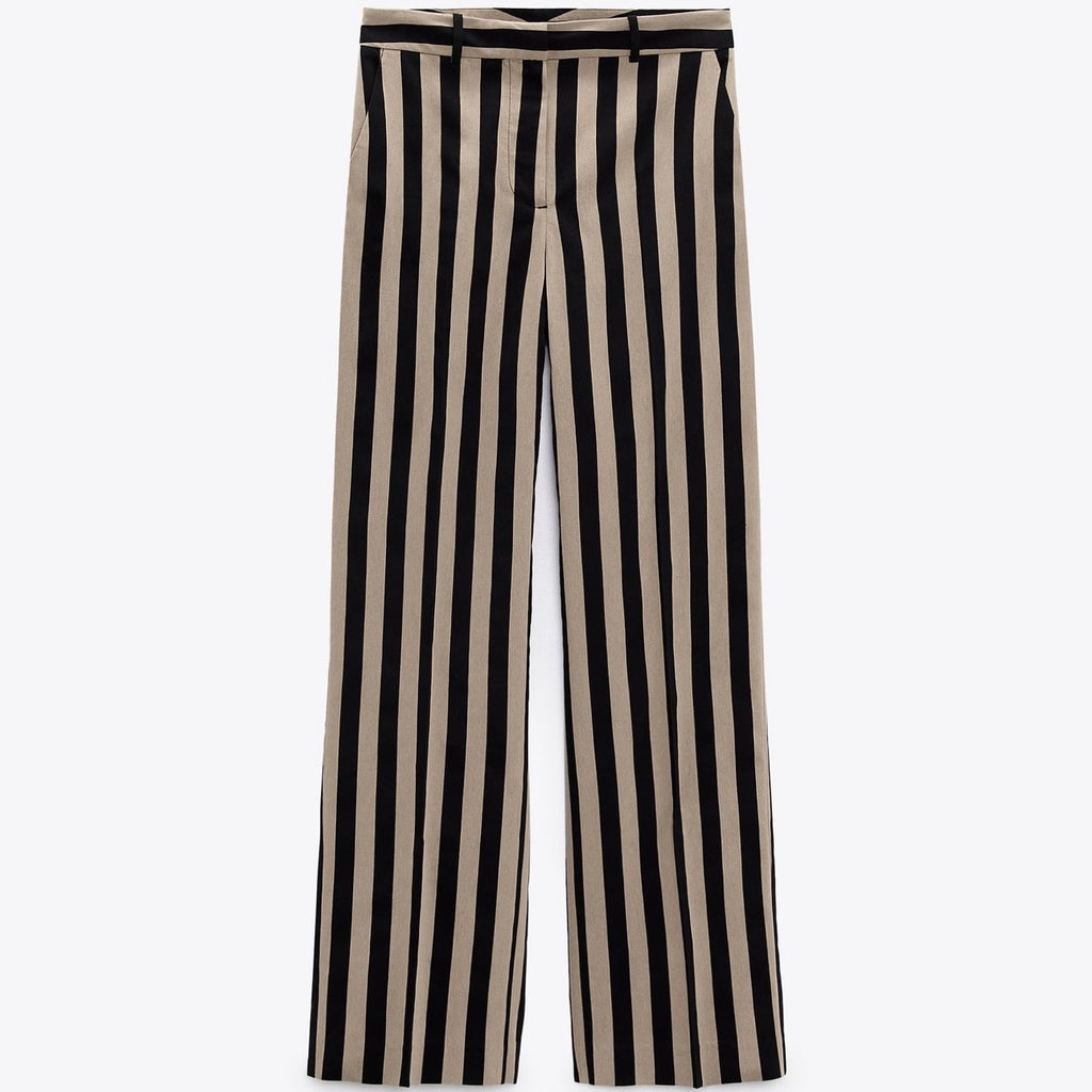 Pantalón recto rayas