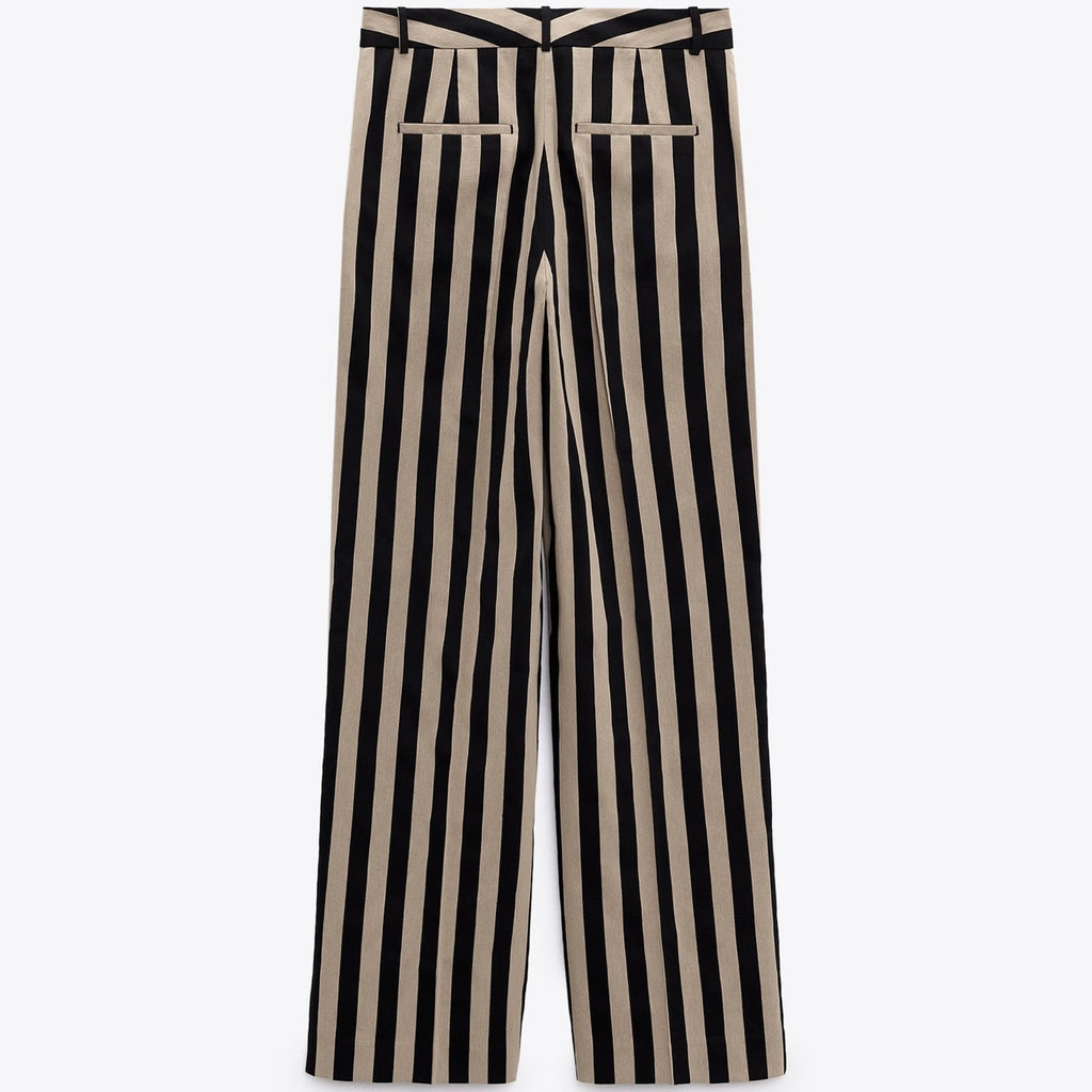 Pantalón recto rayas