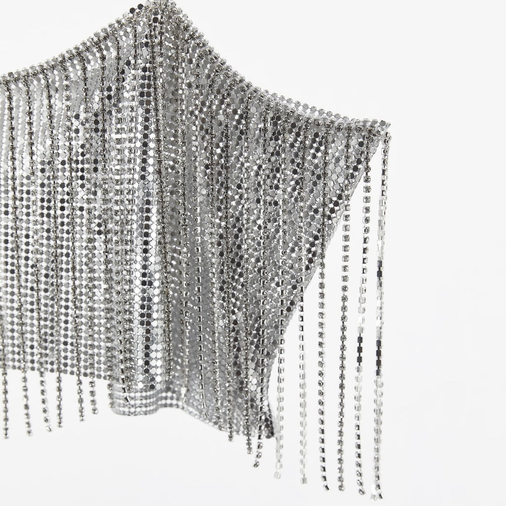 Top crop flecos de brillos