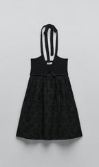 Vestido punto combinado con bordado