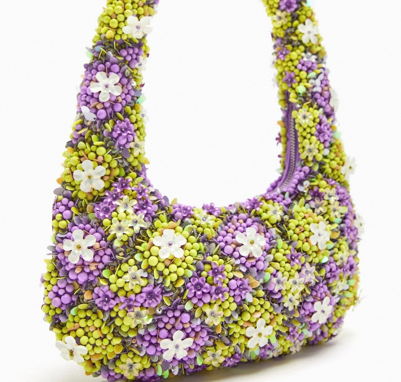 Bolso de hombro abalorios