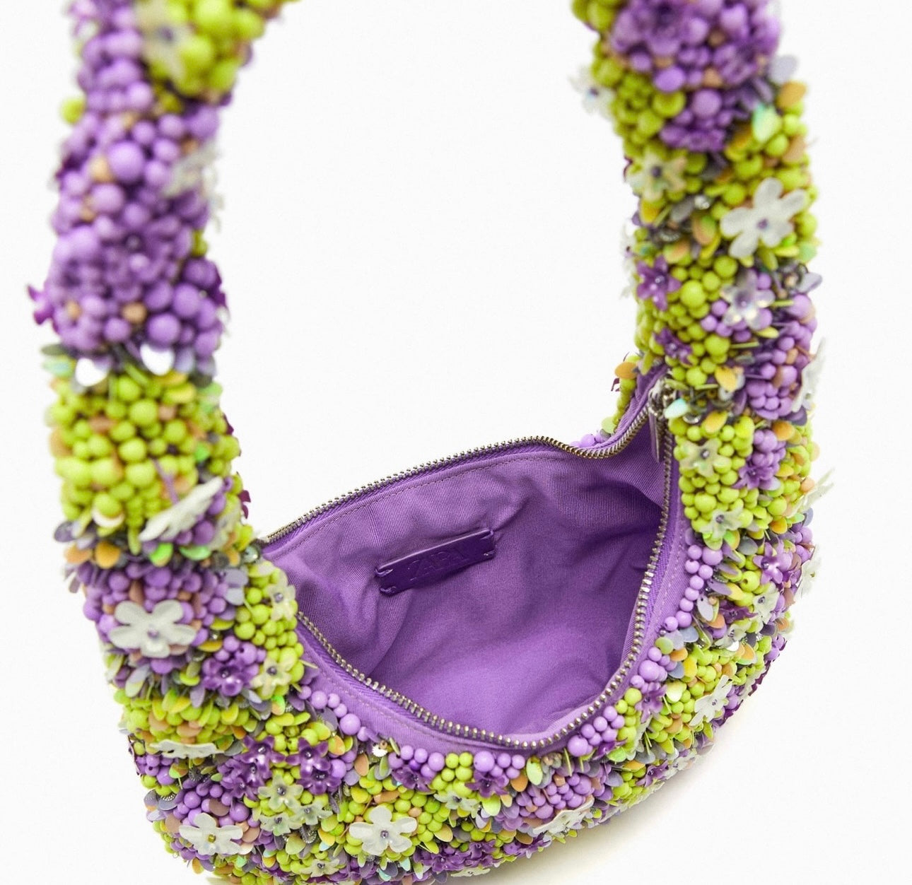 Bolso de hombro abalorios