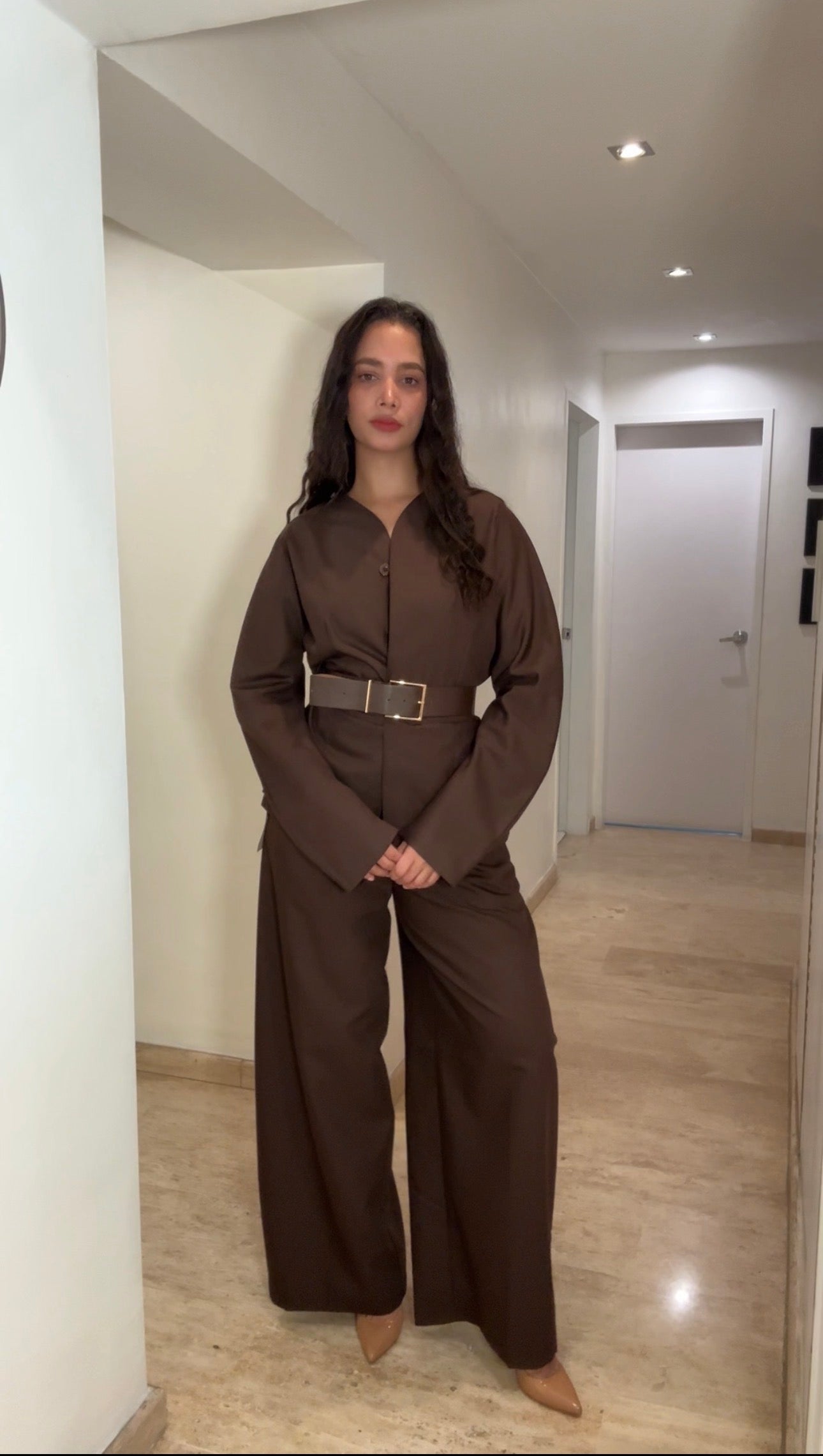 Blazer estructurado con cintura marcada