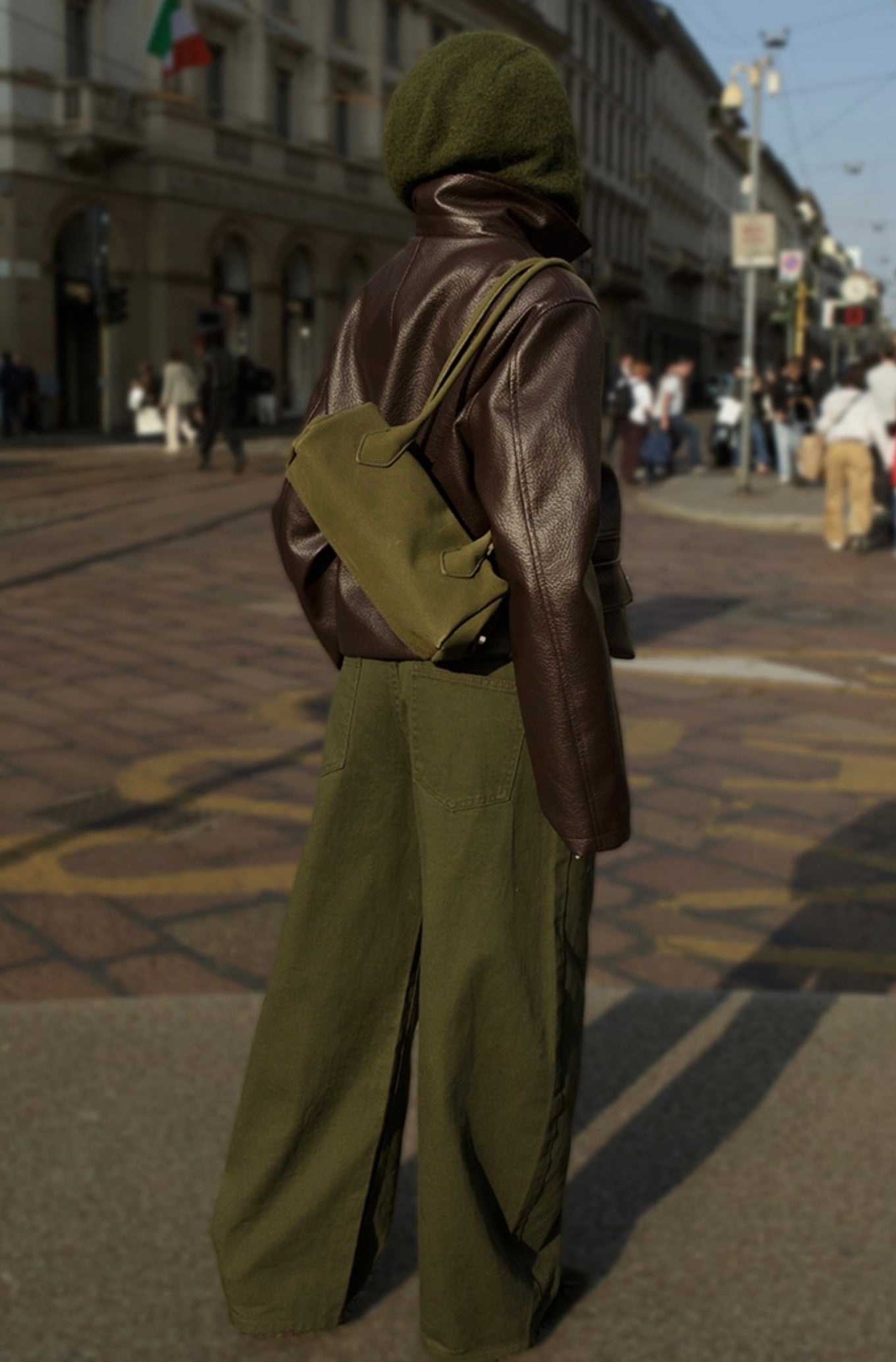 Chaqueta de piel sintetica