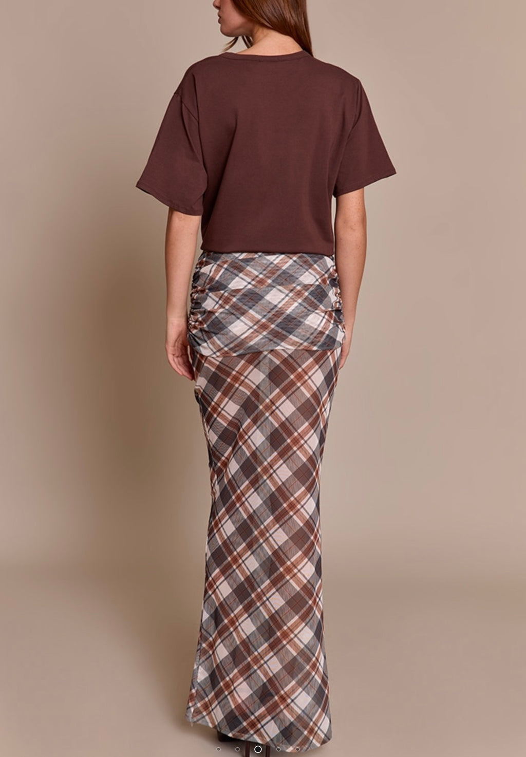 Falda chifon de cuadros