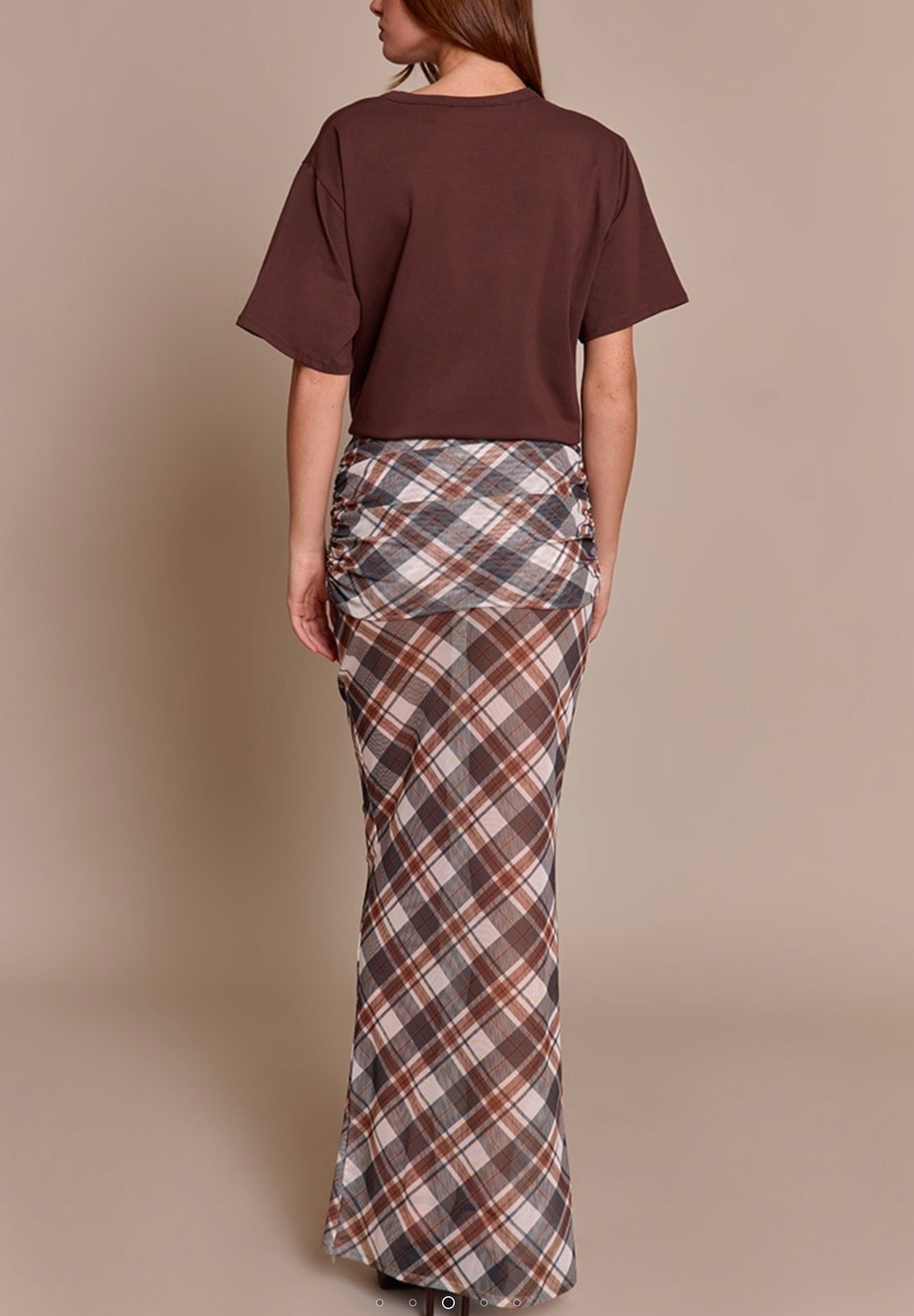 Falda chifon de cuadros