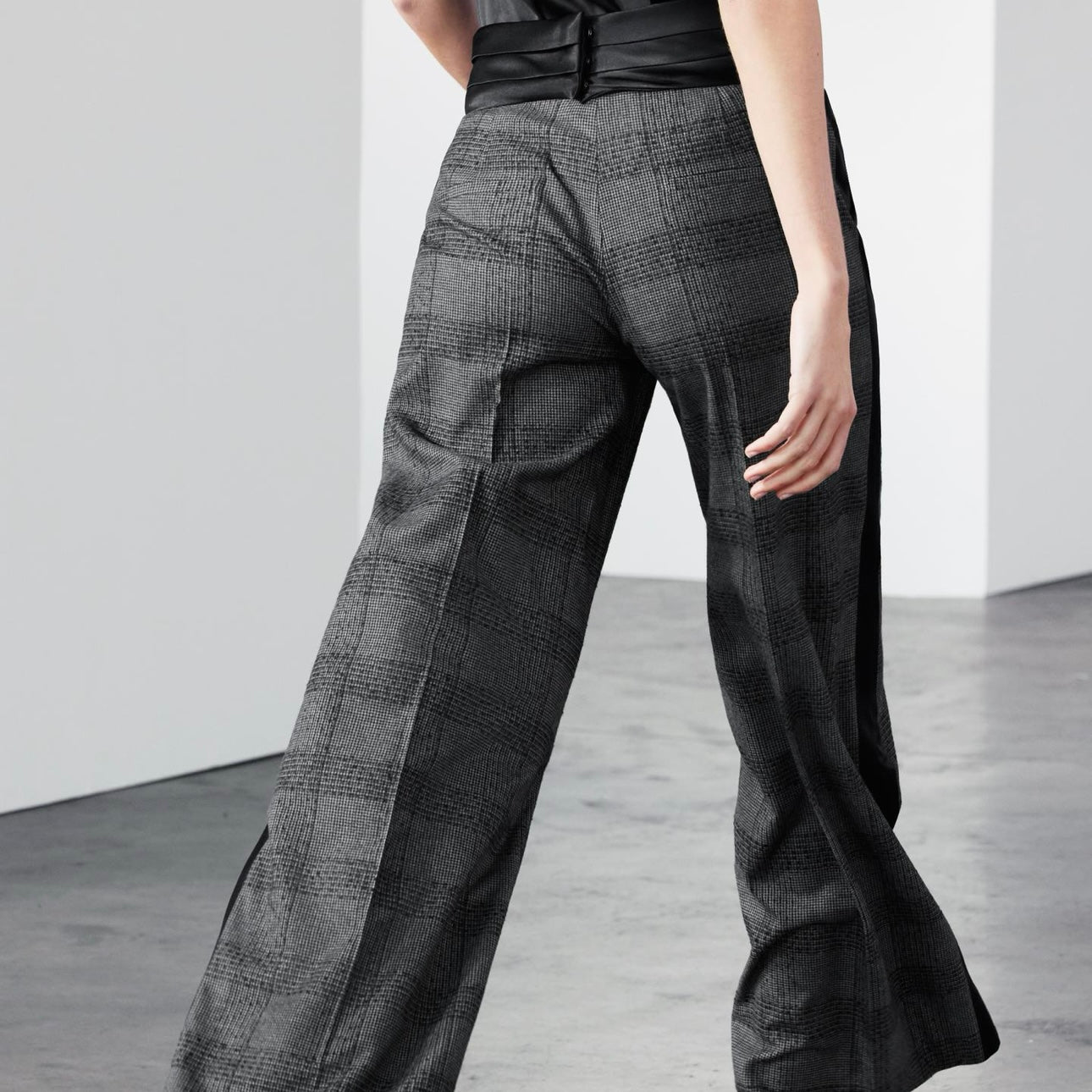Pantalón cuadros fajín