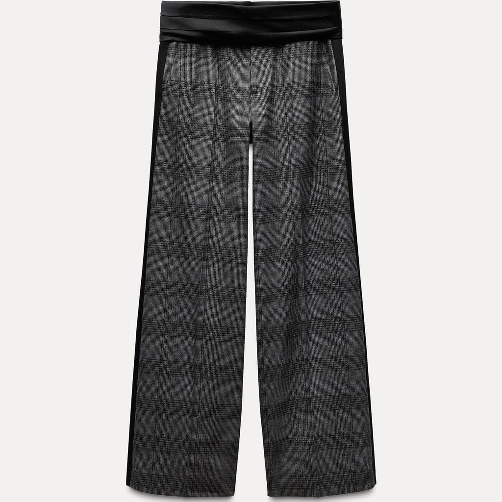 Pantalón cuadros fajín