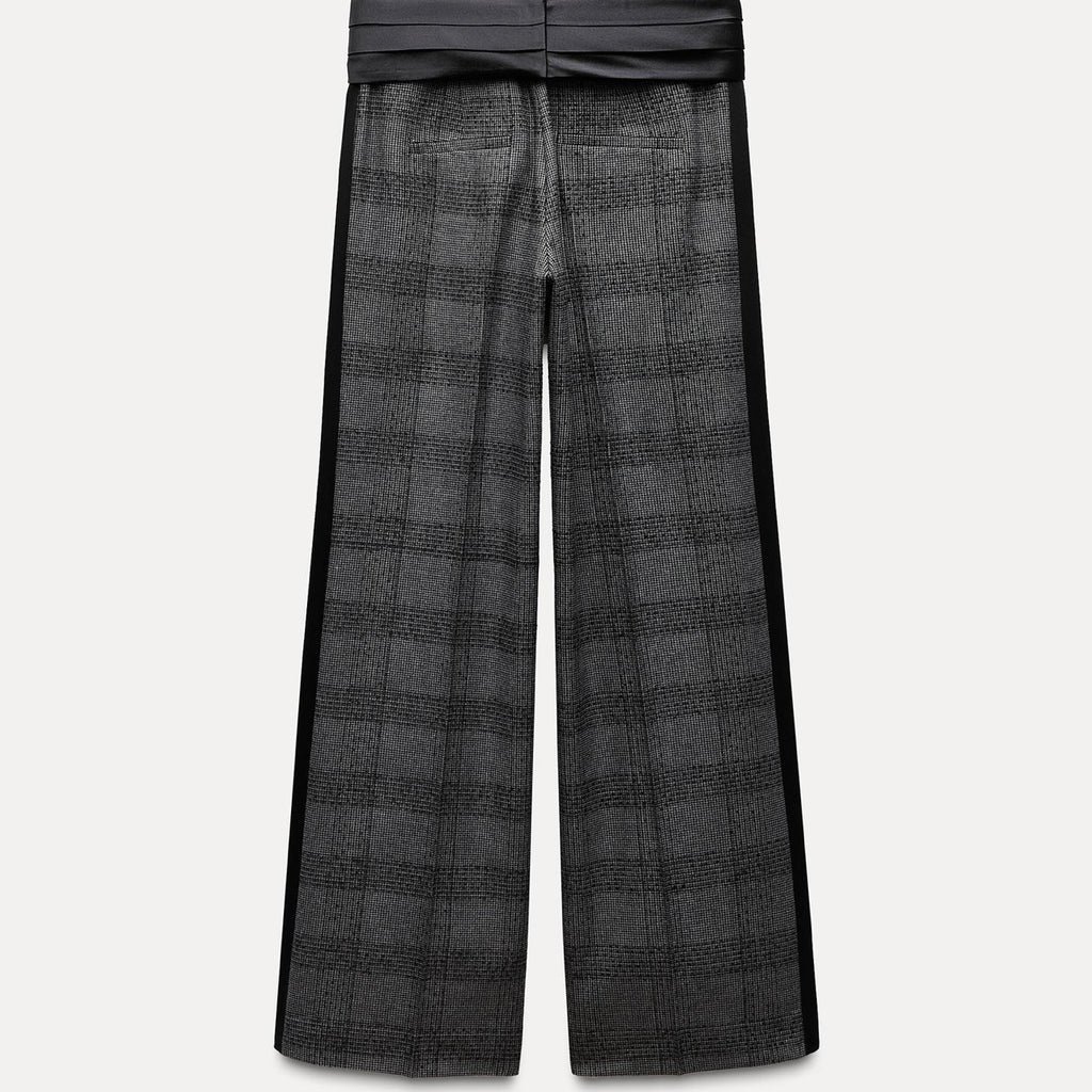 Pantalón cuadros fajín