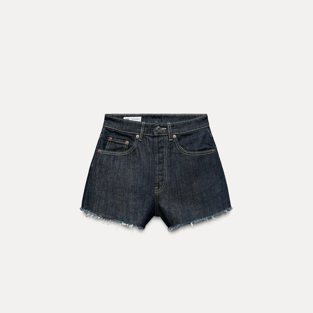Shorts tiro alto denim