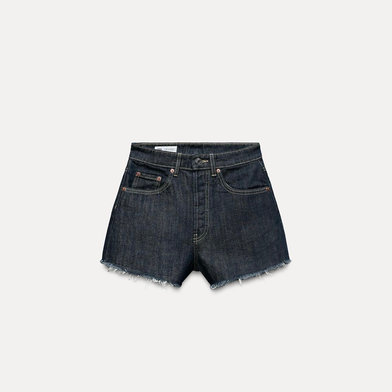 Shorts tiro alto denim