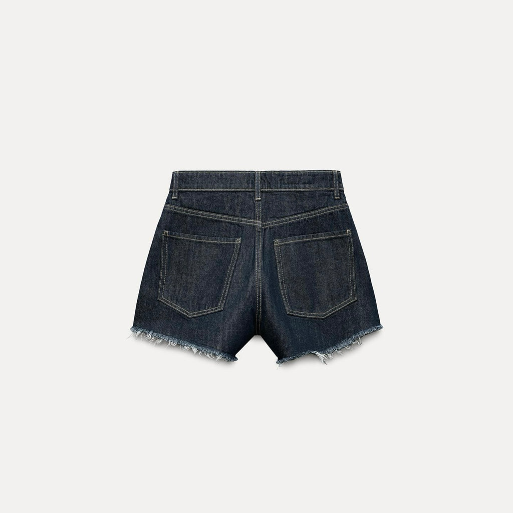 Shorts tiro alto denim