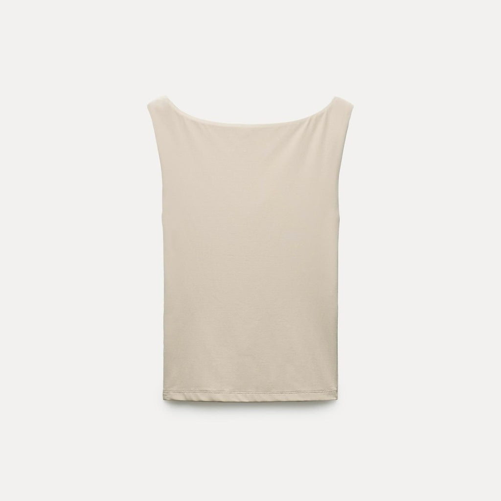Top poliamida cuello barco