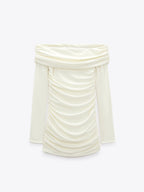 Vestido corto drapeado