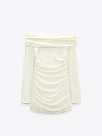 Vestido corto drapeado