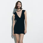Vestido mini volantes