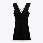 Vestido mini volantes