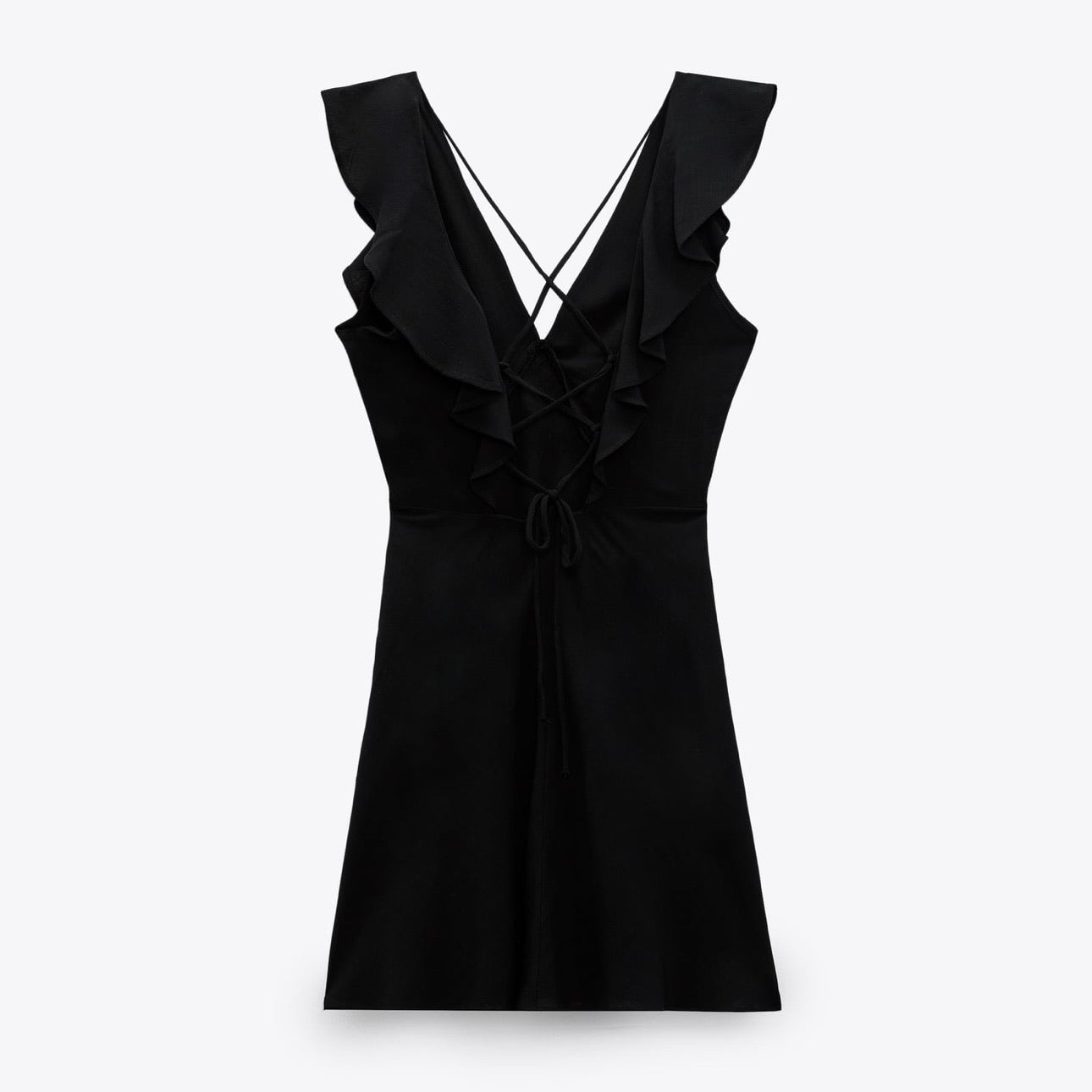 Vestido mini volantes