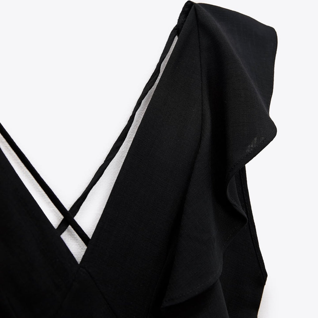Vestido mini volantes