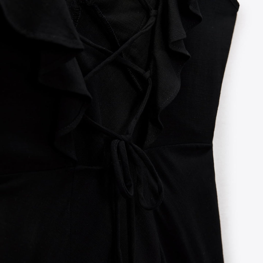 Vestido mini volantes