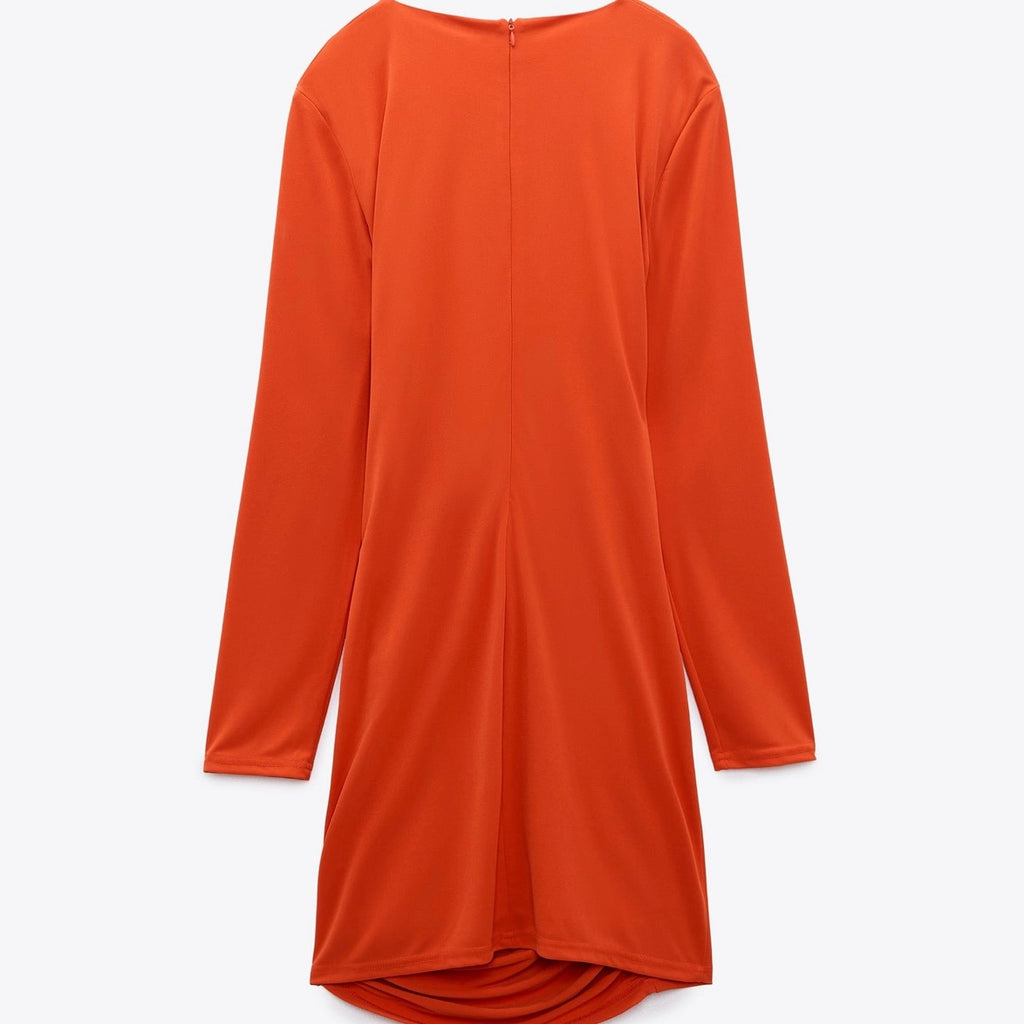 Vestido entallado frunces