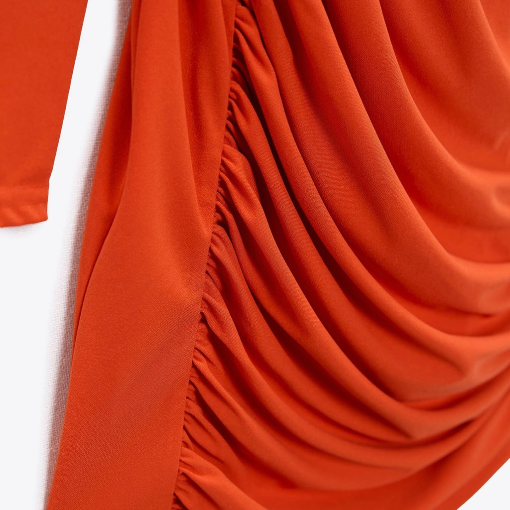 Vestido entallado frunces