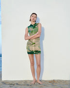 Vestido tul estampado multicolor