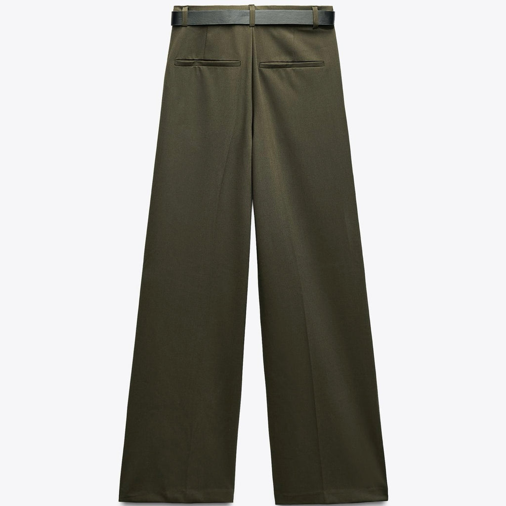 Pantalón doble pliegue con cinturón