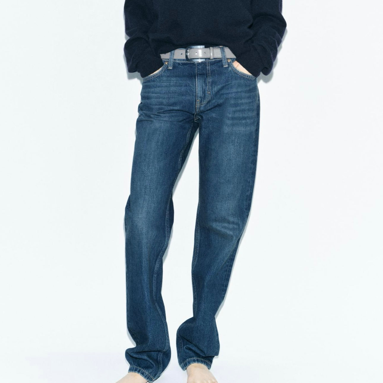 Jeans rectos tiro bajo