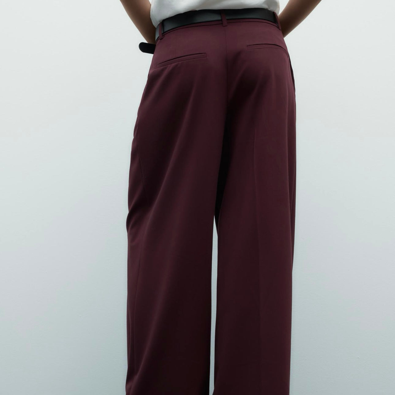 Pantalón doble pliegue con cinturón