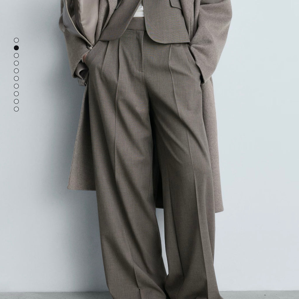 Pantalón traje wide leg
