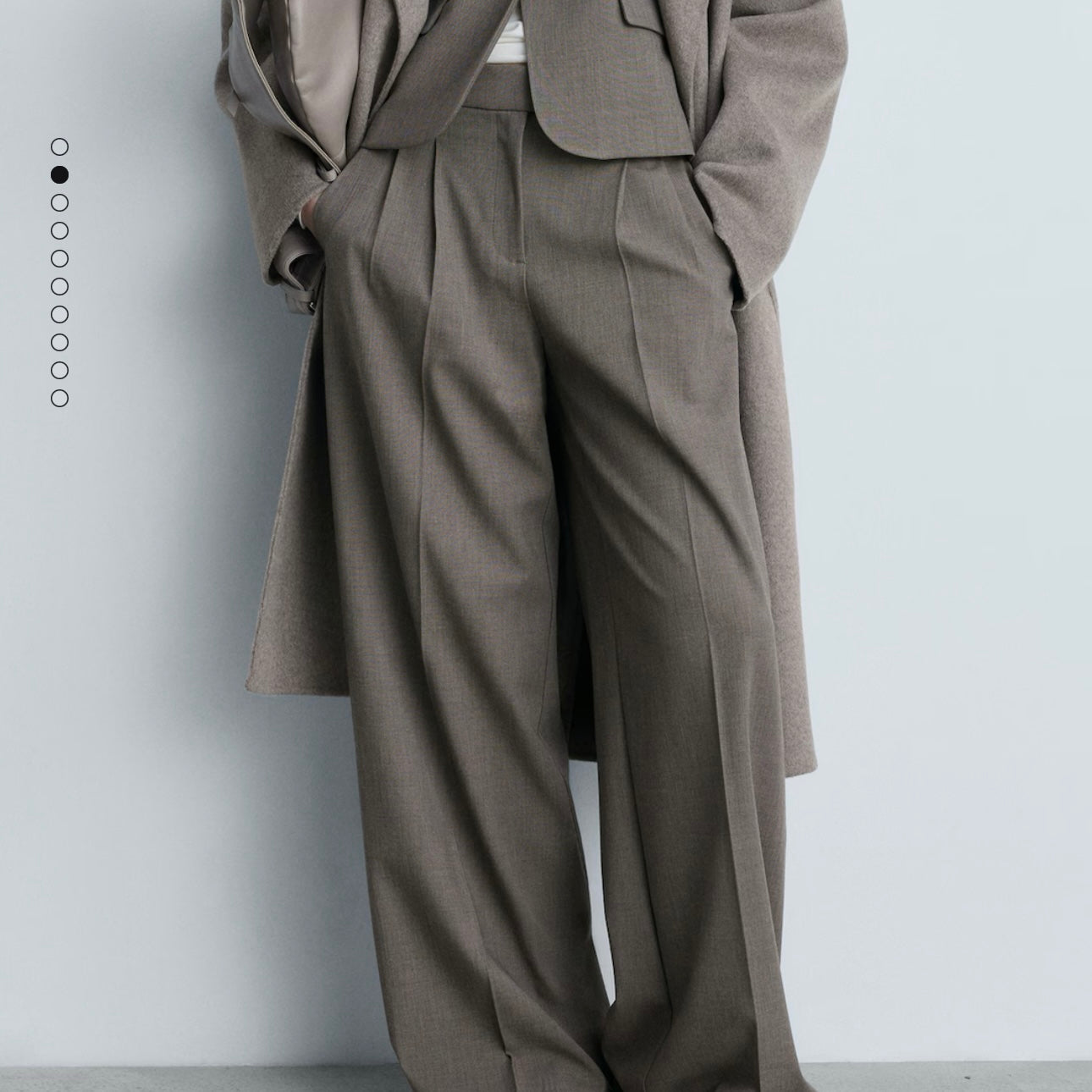 Pantalón traje wide leg