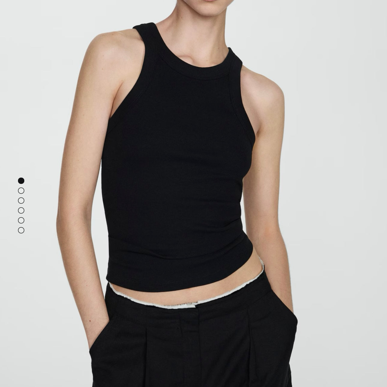 Tank top canalé