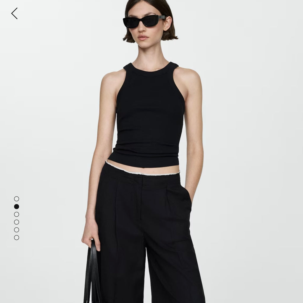 Tank top canalé