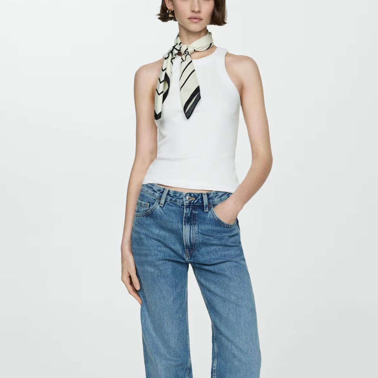 Tank top canalé