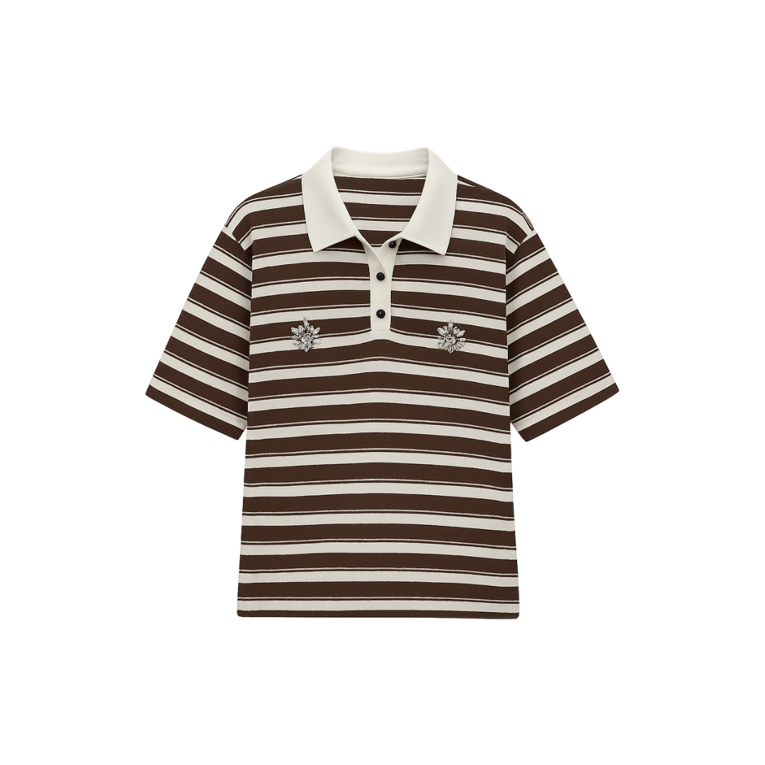 Polo de rayas con detalles